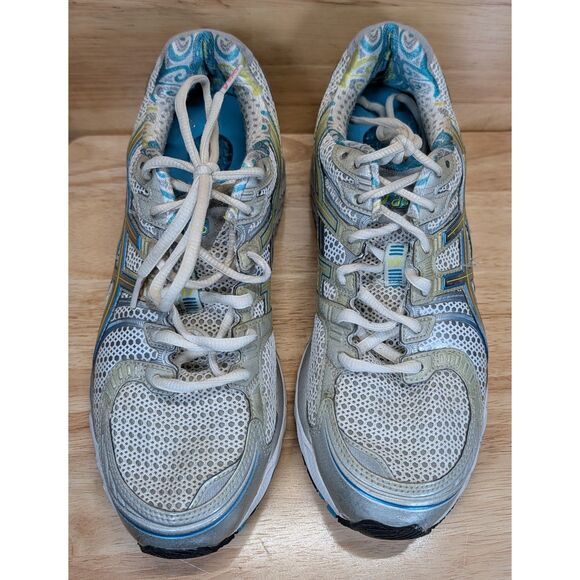 Asics Gel-Kayano 17 Women’s Running Shoes Size 9 Gray Teal White T150N - Picture 5 of 10